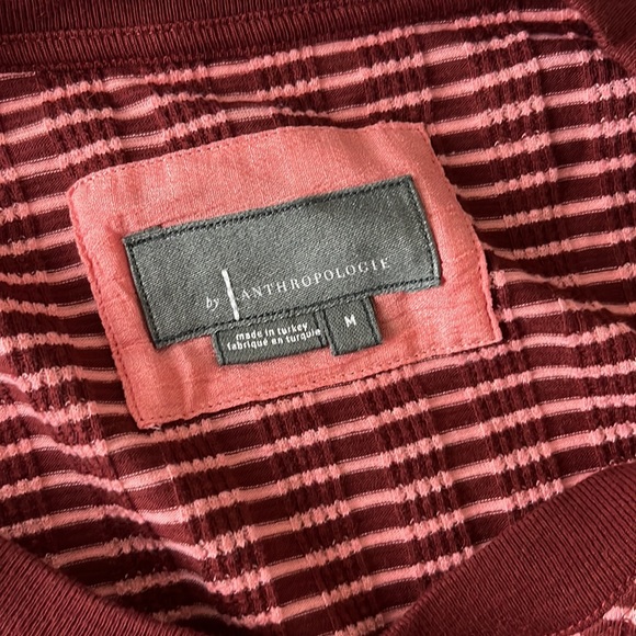 ✨ MAKE OFFER ✨ ANTHROPOLOGIE Vneck striped shirt - Picture 4 of 7